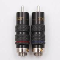 MAEZ0007 EIZZ EZ-201 Prise RCA mâle plaquée rhodium, connecteur d'amplificateur audio, montage sur panneau, connecteur terminal