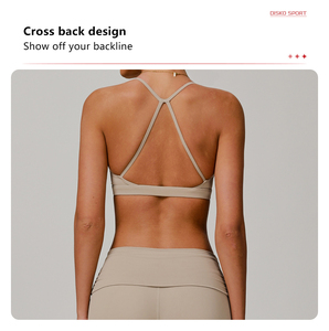 XW-TZ8347-2 tuta da Yoga attillata ispirata alla nuvola di reggiseno Casual ad asciugatura rapida pantaloni da corsa per il Fitness in tinta unita Set Yoga - Product Image 3