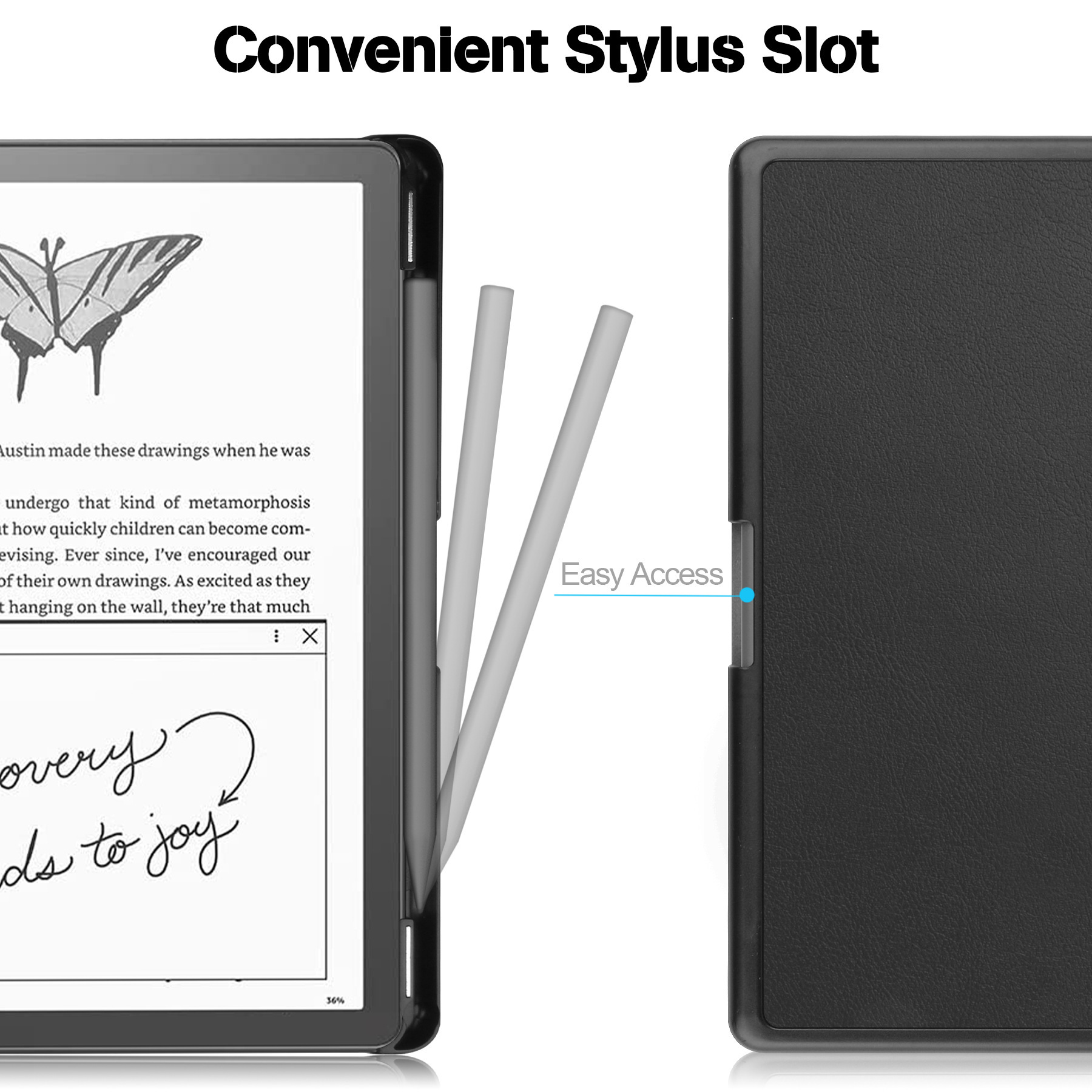Custodia Per Kindle Scribe 2022/2024 Asixxsix – Auto Sleep/Wake, Supporto Pieghevole E Slot Per Penna (Blu)