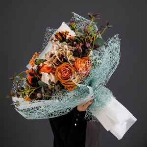 Korean Classical 50cm*5Y Flower Wrapping Mesh DIY Bouquet Supplies Wedding Decoration Flower Wrapper - Product Image 4
