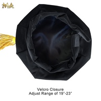 Custom Velvet Ny Caps 6 Tam Hat Gorra hexagonal con borla dorada para graduado de Doctorado