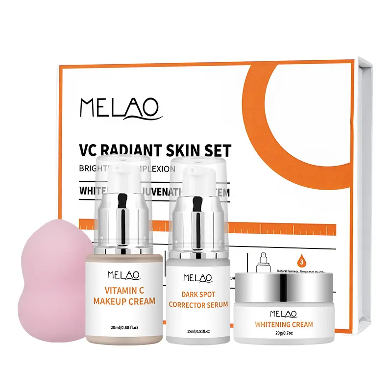 Soro de marca própria para cuidados com a pele Vc Radiant, limpador facial, niacinamida, anti-idade, toner hidratante, creme nutritivo para lavagem facial