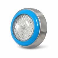 Luz LED Sumergible para Piscina de 12W AC12V IP68 RGB+RF, Acero Inoxidable, Lente Prismática Blanca