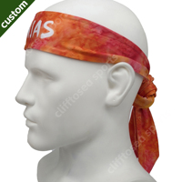 Bandeaux anti-transpiration personnalisés avec logo, longs, absorbants et anti-humidité, pour activités de plein air, effet rafraîchissant, pour femmes, hommes, enfants, style Ninja, à nouer