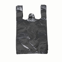 Sac en plastique pour courses, type T-shirt, en HDPE et LDPE recyclé, haute qualité, impression de logo personnalisée, vente chaude, prix direct usine, vente en gros