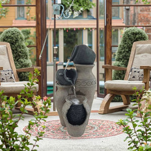 <span class=keywords><strong>Enchanted</strong></span> <span class=keywords><strong>Garden</strong></span> Wooden Wish Well Neuer Solar wasserspiel brunnen aus Poly resin - Product Image 6