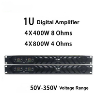 Çok Satan DHK4.4 Profesyonel Ses Dijital Güç Amplifikatörü 1U Sınıf D 4 Kanal 4*400 Watt AMP Powercon Konnektörleri