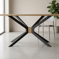 Pieds de table araignée WEKIS en métal, base de table à manger en fer en forme de X pour bureau, mobilier de conférence, vente en gros personnalisée