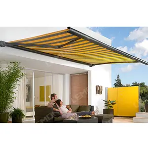 Toldo de tamaño de vehículo eléctrico de perfil de aluminio, parasol retráctil para exteriores de jardín moderno para terraza, toldo de ventana fija