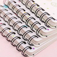 Bloc-notes spiralé A7 de dessin animé en gros promotionnel, mini carnet de poche pour étudiants, carnet portable personnalisé
