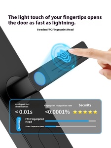 Khóa cửa bán tự động thông minh với mã + vân tay + khóa cơ - Product Image 5