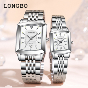 Relojes cuadrados LONGBO de moda para hombres y mujeres con diamantes, reloj para parejas, amantes de oro completo para hombres y mujeres, reloj de pulsera de cuarzo 83605 - Product Image 2