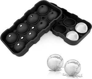 8-Color Silicone Ice Cube Tray Mold Ball Shaped Ice Ball <b>Maker</b> with Lid for Food Whiskey Chocolate for Ice <b>Cream</b> Tools - Product Image 4