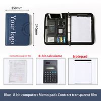 Porte-documents promotionnel en cuir PU A4 avec poignée, classeur exécutif personnalisé en cuir PU A4 avec fermeture éclair