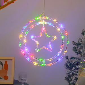TSINYE <span class=keywords><strong>LED</strong></span> lumière de noël flocons de neige cloche arbre lune étoile anneau de noël <span class=keywords><strong>Led</strong></span> <span class=keywords><strong>guirlande</strong></span> de noël <span class=keywords><strong>guirlande</strong></span> lumineuse maison déco lampe - Product Image 3