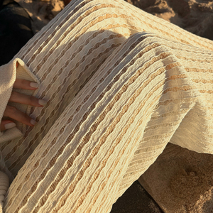 High Waist Straight Leg <b>Pants</b> Made Of Soft Stretch FabricSimple Solid Color Design, Loose Fit Casual Trousers ForWomen - Product Image 2