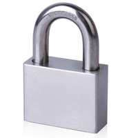 Candado Cuadrado de Acero Inoxidable SS304 de 50 mm, Impermeable, Antioxidante, con Grillete Reforzado, con Llave, para Puerta, Remolque, Almacén, Venta al por Mayor