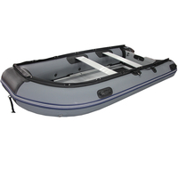 Bateau gonflable en aluminium de 3.8m avec ensemble combiné de moteur hors-bord électrique avec plancher en aluminium