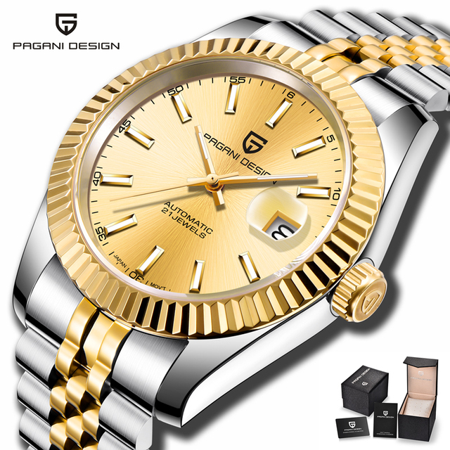 PAGANI PD-1645 Men Watches Wrist Brand Luxury Automatic Mechanical Watches 100M Waterproof Sapphire Crystal Glass Montre Homme