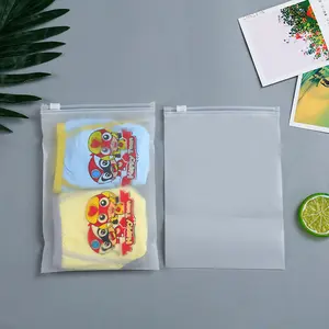 Eco Vriendelijke Custom Logo Rits Kleding Verpakking Frosted Plastic Ziplock Zak Pe Waterdichte Verpakking Zak