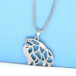Collier de chien de compagnie créatif cadeau commémoratif bijoux mode plaqué or creux sculpté <span class=keywords><strong>Hiromi</strong></span> chien pendentif collier pour femmes hommes - Product Image 6
