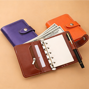 Offre Spéciale : Portefeuille-classeur 6 anneaux durable en cuir PU tendance – Idéal pour la planification quotidienne des professionnels et des étudiants - Product Image 2