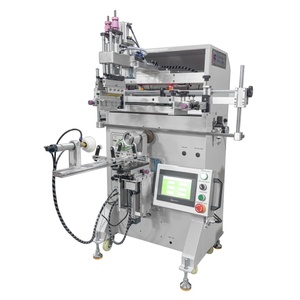 Imprimante à écran cylindrique semi-automatique avec contrôle PLC + écran tactile, positionnement automatique multicolore pour produits cylindriques - Product Image 5