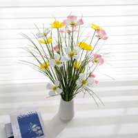 Décoration de mariage moderne, bouquet de fleurs artificielles, Potentilla, branche unique, respectueux de l'environnement, pièce unique