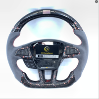 Volant en fibre de carbone personnalisé pour Ford MK3 Focus avec écran LED en carbone forgé