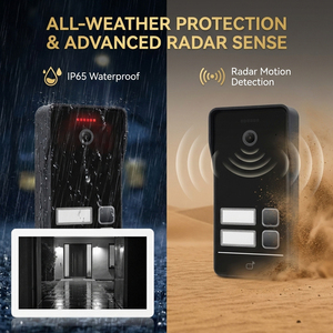 Videoportero IP Hiwink 2K con Reconocimiento Facial y de Palma de la Mano, 1 a 4 Botones para Apartamentos, Desbloqueo por IC/NFC, Aleació<span class=keywords><strong>n</strong></span> de Aluminio, IP65, Intercomunicador Multifamiliar - Product Image 5