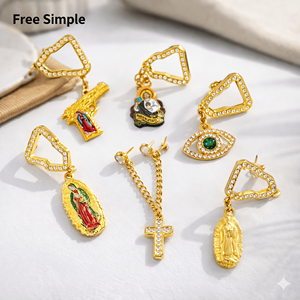 En Stock Cadena para Sombrero de Estilo Folclórico Mexicano Moderno Antiguo con Esmalte de la Virgen María y Clip Metálico para Decoración de Gorras de Béisbol - Product Image 1