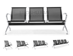 Chaise d'attente en métal pour aéroport, salle d'attente d'<span class=keywords><strong>hôpital</strong></span>, espace public, trois places, modèle SJ820 - Product Image 3