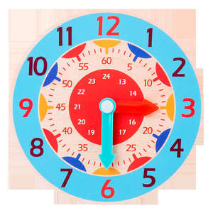 Shine Pep enfants Montessori horloge en bois jouets heure minute seconde Cognition horloges colorées enfants aides pédagogiques préscolaires - Product Image 4