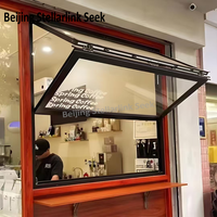 Ventana Plegable de Aleación de Aluminio Hecha a Medida de Larga Duración con Bordes Sellados y Mosquitera para Panadería, Bar o Servicio de Comida para Llevar