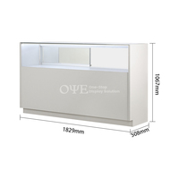 Maßgefertigte Moderne Schmuck-Vitrine LED-Beleuchtete Glasvitrine Schmuckgeschäft Ausstellungsschrank Möbel