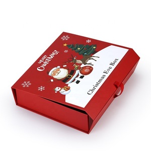 folding flip merry christmas gift box Christmas Gift Box Packaging with Logo