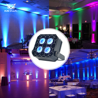 Télécommande portable alimentée 4*18W RGBWA UV LED Uplight batterie sans fil Par lumières de scène pour les événements de fête de mariage