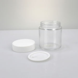 Frasco de Vidrio para Flores, Frasco de Lados Rectos, Recipiente para Almacenamiento de Alimentos a Prueba de Niños con Tapa Blanca Resistente a la Manipulación Infantil - Product Image 6