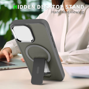 Étui de téléphone antichoc NJCASE avec support, texture antidérapante bilatérale pour iPhone 16 17 Pro Max 15 Pro et Samsung S25 S24 Ultra A16 - Product Image 6