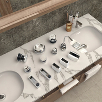Kit de cabine de douche sans cadre au design moderne avec porte en verre Salle de bain carrée