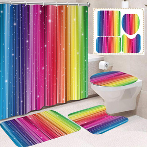 Hiện Đại 3D In Kỹ Thuật Số Bohemian Phong Cách Không Thấm Nước Polyester Rèm Tắm Với Móc Chốt Cho Phòng Tắm Phân Vùng - Product Image 4