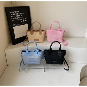 Woven Nylon Bag for Women 2026 New Model Crossbody Bag Summer Handbag Two Open Straps Medium <b>square</b> Bag for Work - Product Image 3