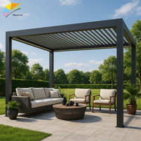 Pergolas motorisées en aluminium à lames orientables pour terrasse et balcon, tailles 3x3, 4x4, 4x6, couverture de toit bioclimatique, structure en aluminium