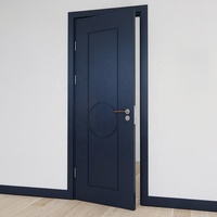 Porte extérieure en bois massif de style européen moderne minimaliste, ignifuge, insonorisée, surface finie, pour salon