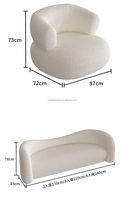 Canapé modulable en tissu au design simple, structure en bois massif, dossier incurvé, ensemble de fauteuils, meubles de salon, ensemble de canapés