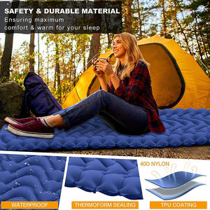 Colchoneta para acampar al aire libre autoinflable con almohada Colchoneta para dormir inflable al aire libre conveniente - Product Image 5