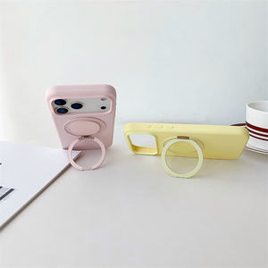 Custodie magnetiche per telefono con staffa rotante di 360 gradi per <span class=keywords><strong>iPhone</strong></span> 17 <span class=keywords><strong>Pro</strong></span> Max 17 Air 16 15 14 13 <span class=keywords><strong>12</strong></span> <span class=keywords><strong>Cover</strong></span> posteriore in <span class=keywords><strong>Silicone</strong></span> tinta unita - Product Image 5