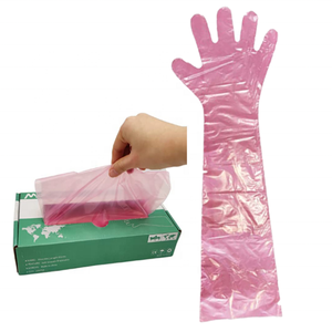 Long gant jetable longueur plastique souple LDPE <span class=keywords><strong>film</strong></span> gant vétérinaire - Product Image 6