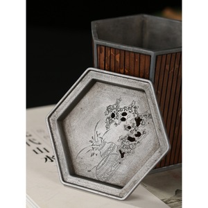 Chinese Style Pure Tin <b>Tea</b> <b>Tray</b> Irregular Shape Dry Brewing <b>Tea</b> Set For Afternoon <b>Tea</b> Traditional Design Gift - Product Image 4