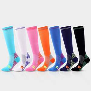 Chaussettes de compression sportives pour fitness, saut à la corde, marathon, course à pied, amincissantes, imprimées à la sérigraphie, tendance - Product Image 1